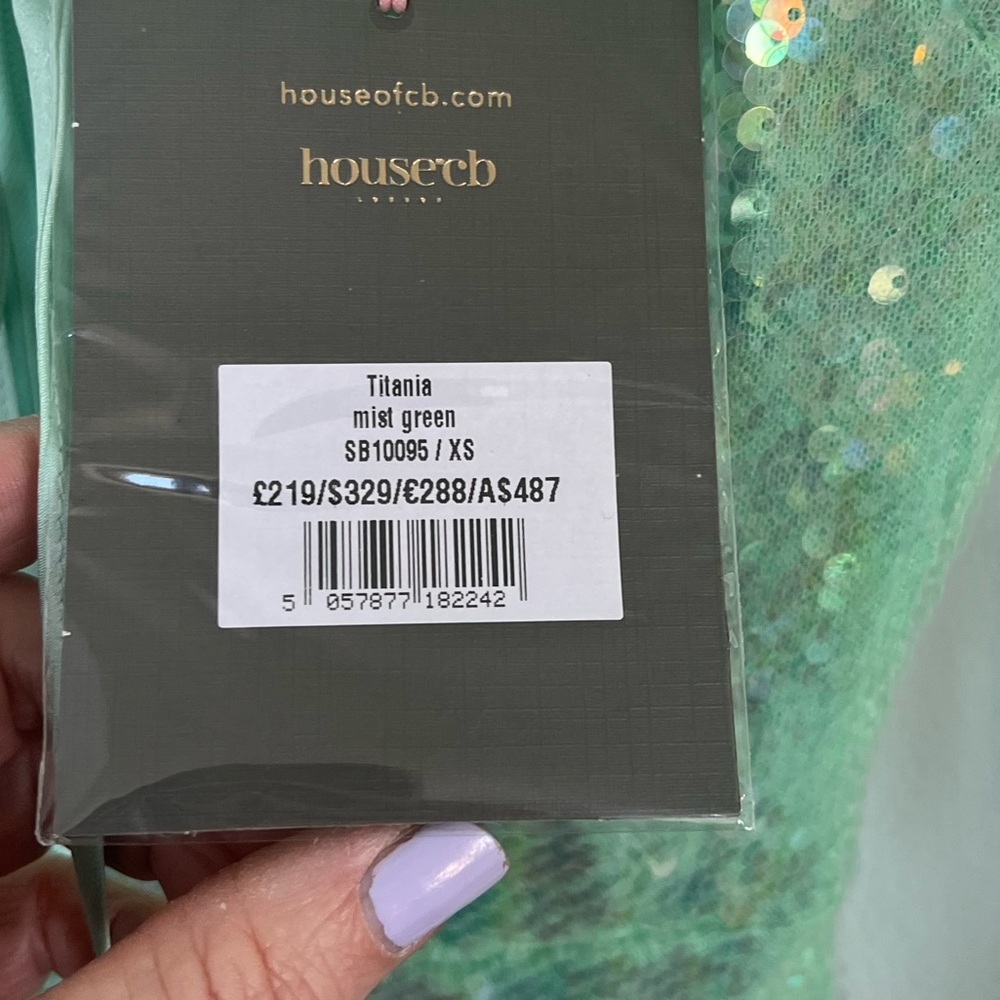 House of CB  Tatania
Seafoam Sequin Maxi Gown
USD $329 - Picture 16 of 16
